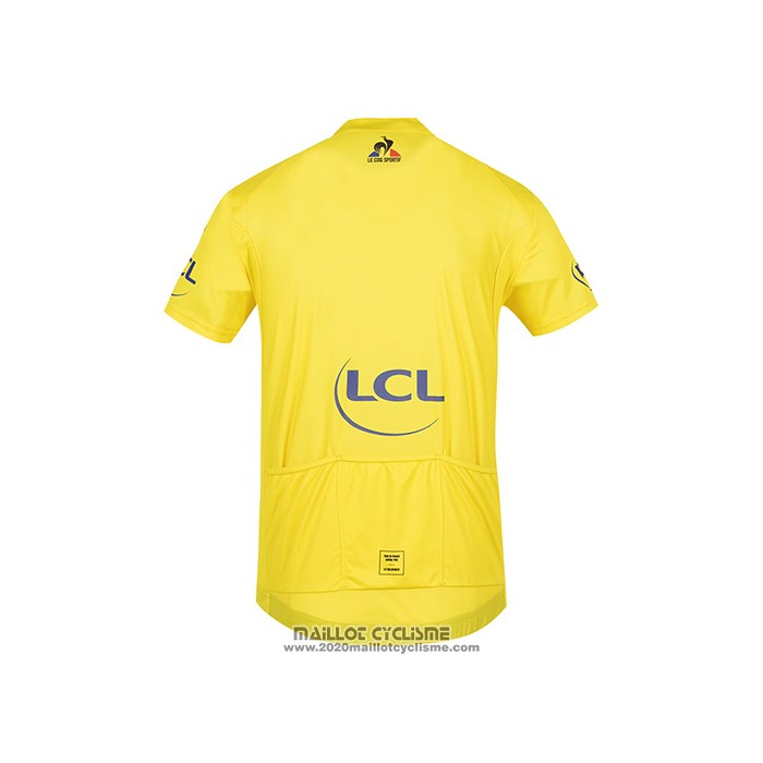 2021 Maillot Cyclisme Tour de France Jaune Manches Courtes et Cuissard
